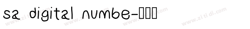 sa digital numbe字体转换